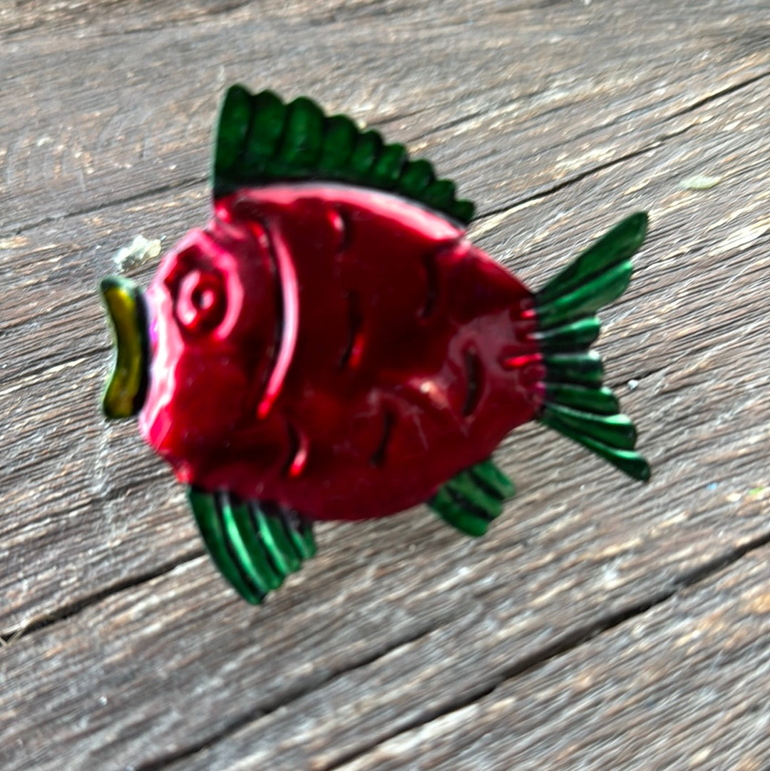 Servilletero latón pescado