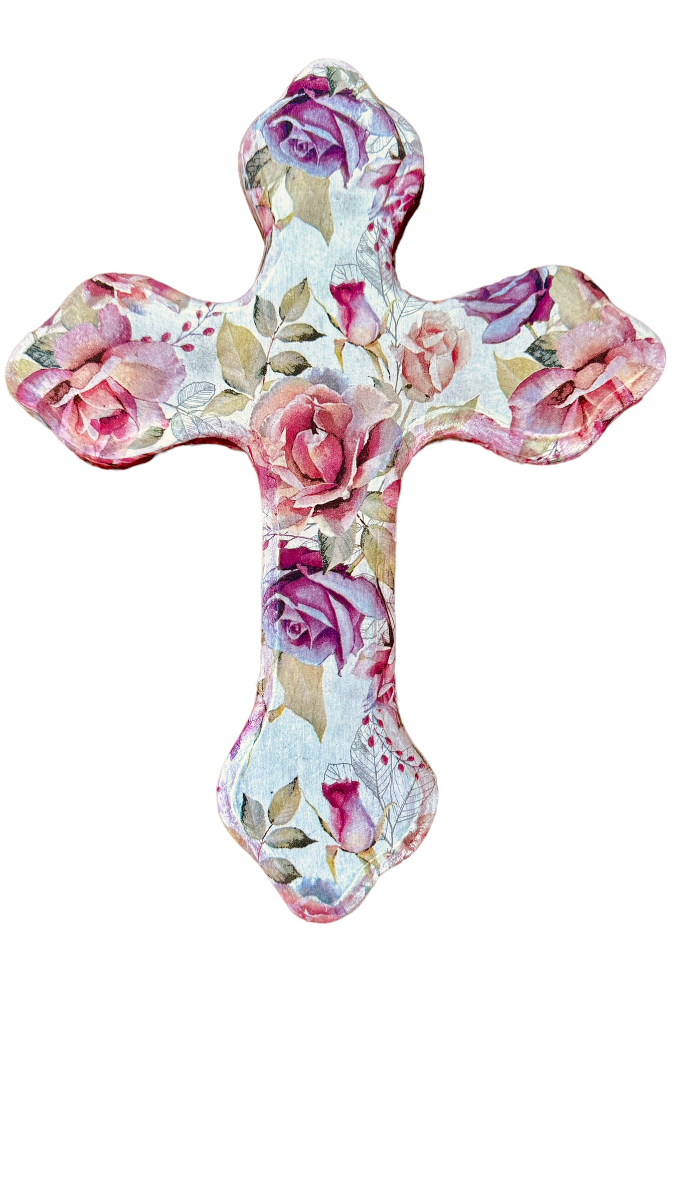 Cruz en madera con estampado