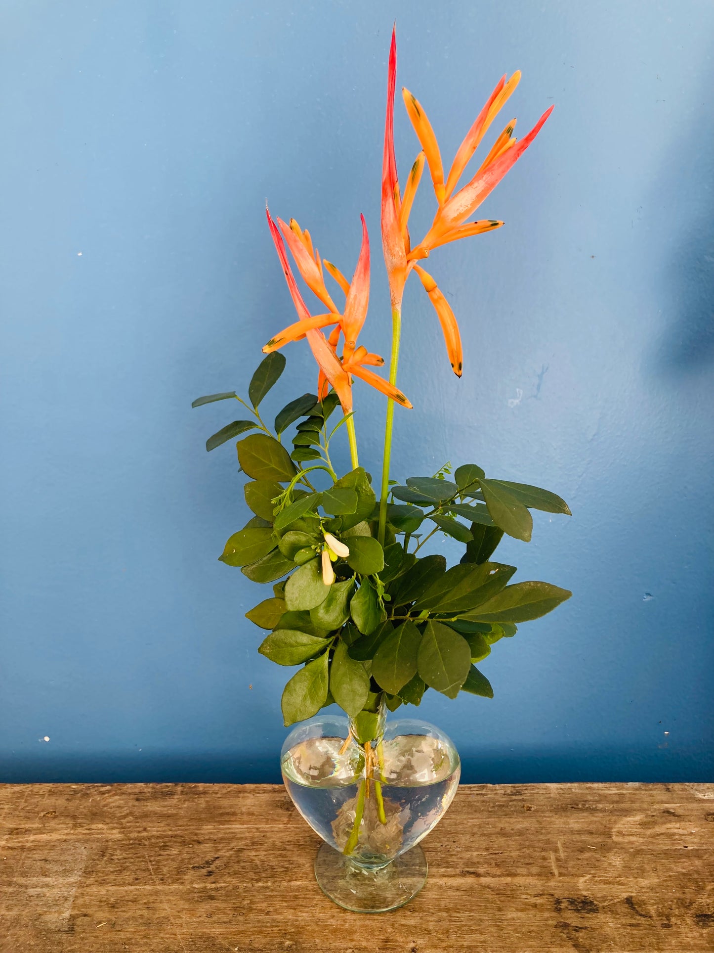 Florero corazón trasparente pequeño