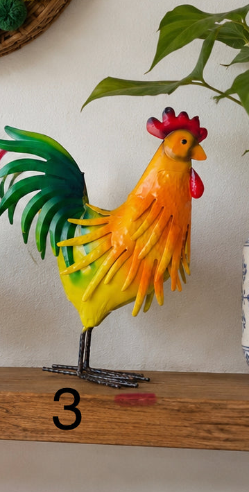 Gallo en metal