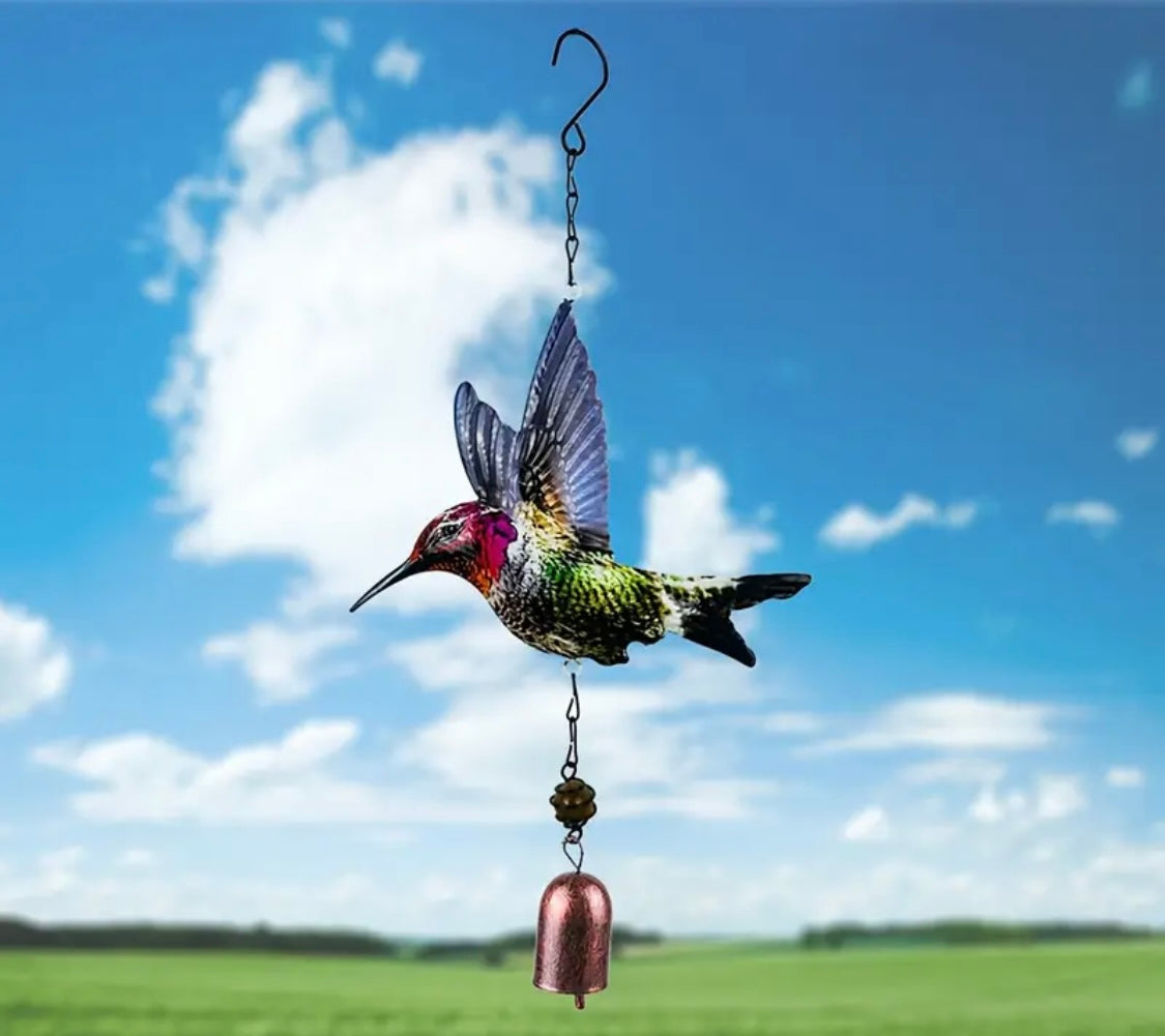 Colibrí colgante y de pared metal