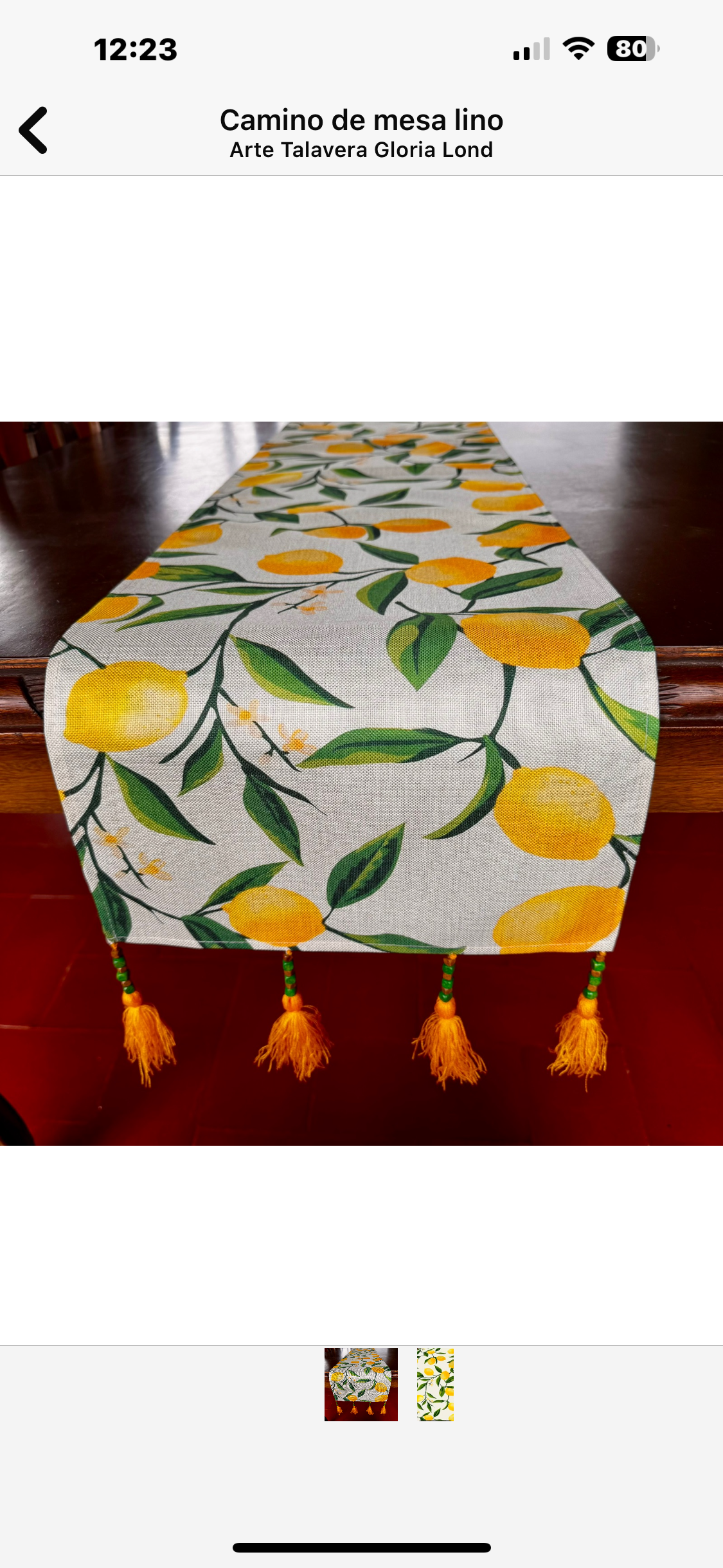 Camino de mesa lino estampado