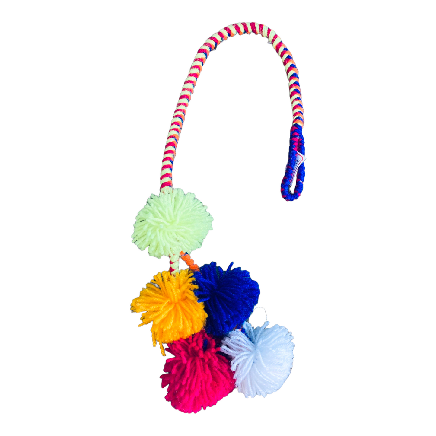 Pompón largo anudado