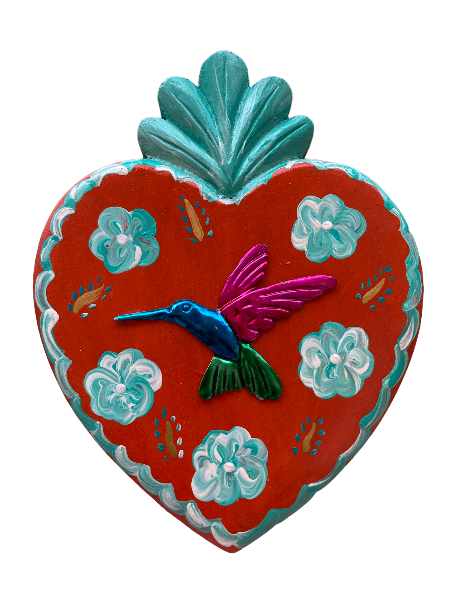 Corazón decoración madera con moño