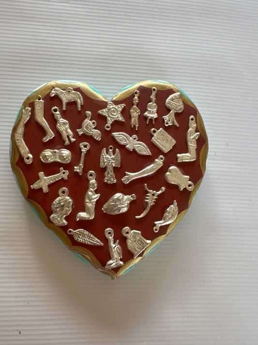 Corazón madera milagritos