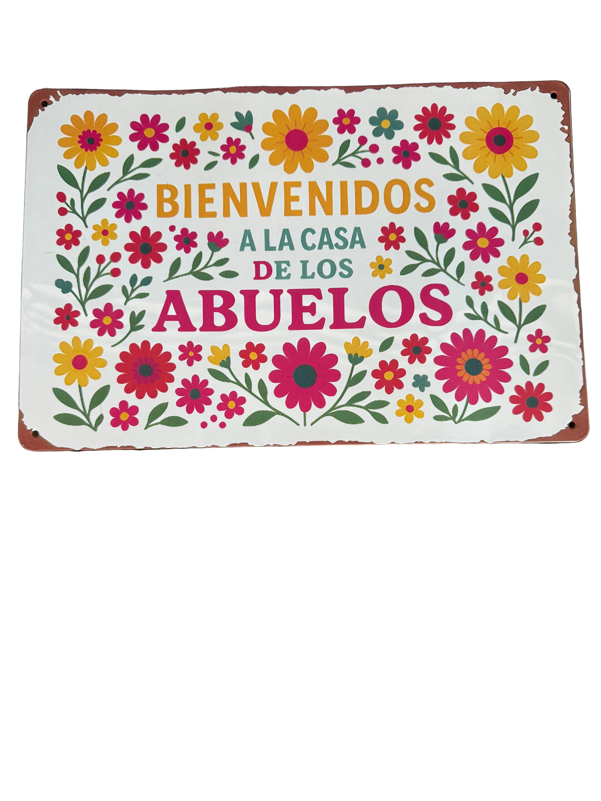 Letrero bienvenida