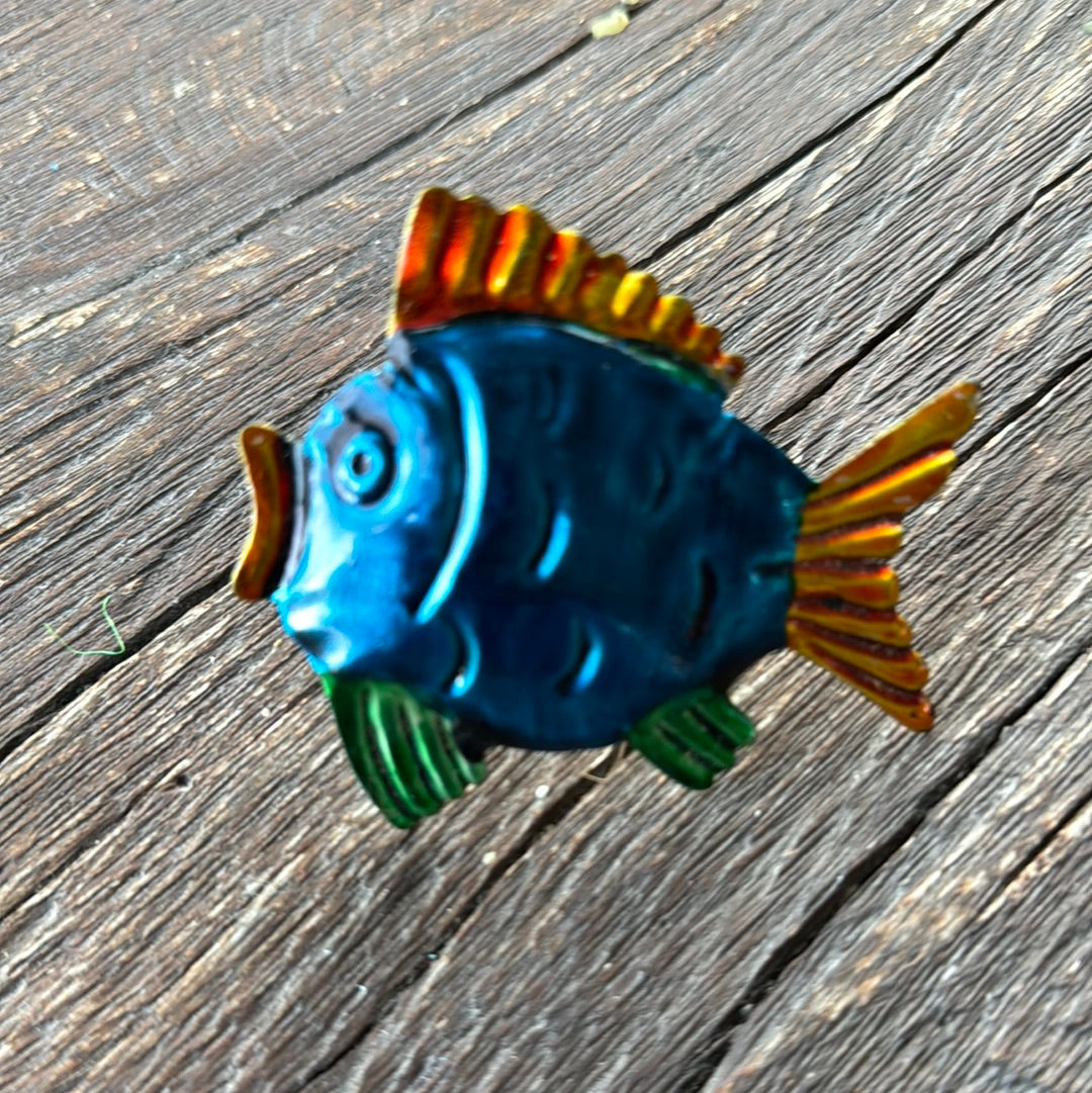 Servilletero latón pescado