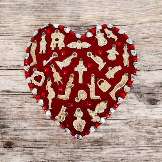Corazón madera milagritos