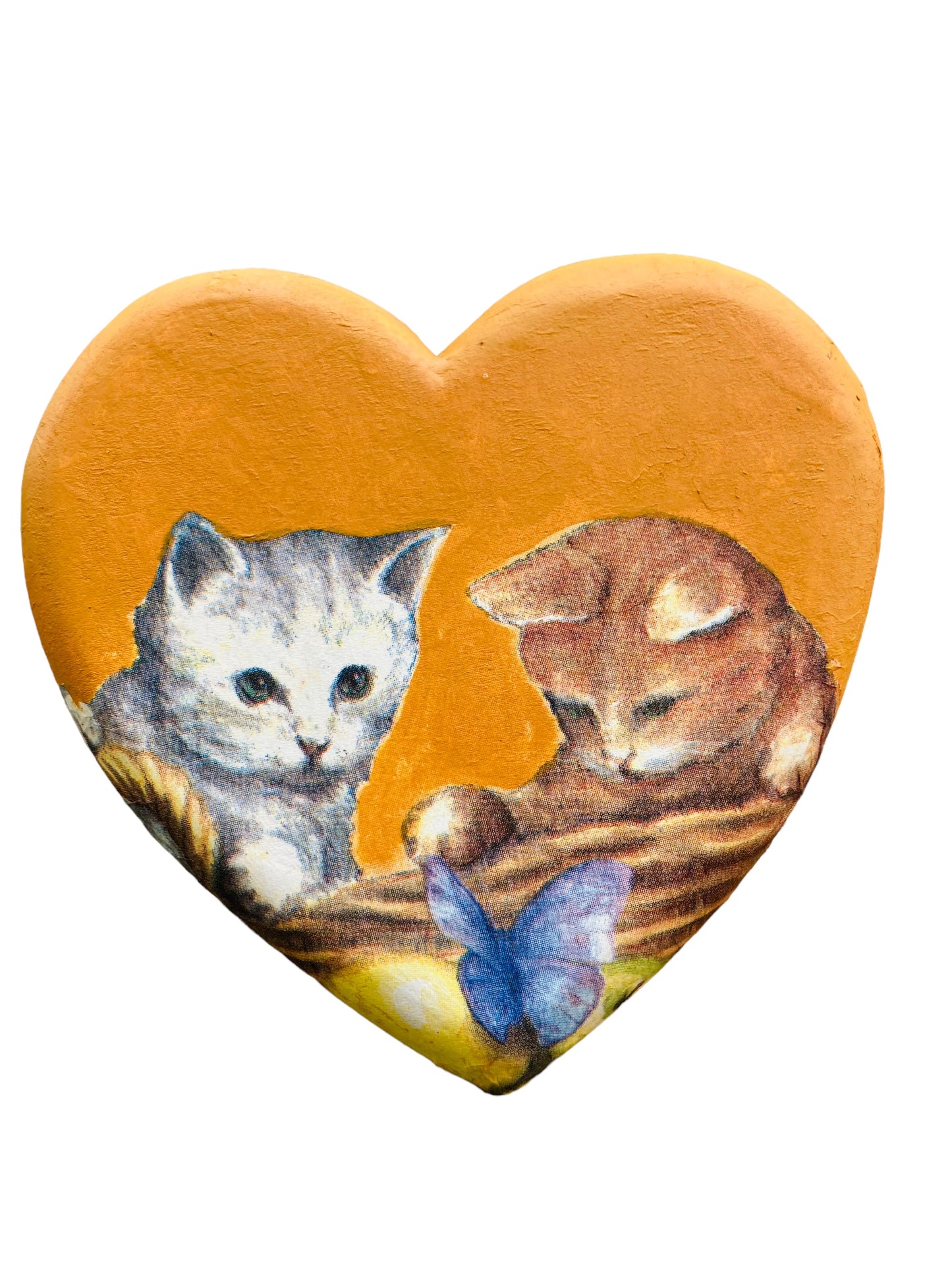 Corazón madera gato