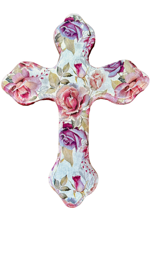 Cruz en madera con estampado