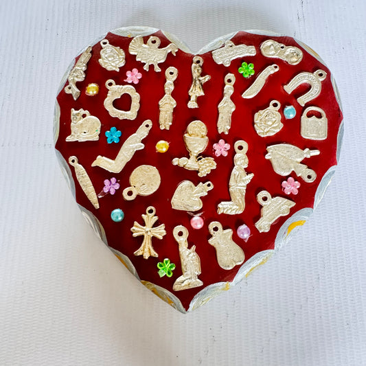 Corazón madera milagritos