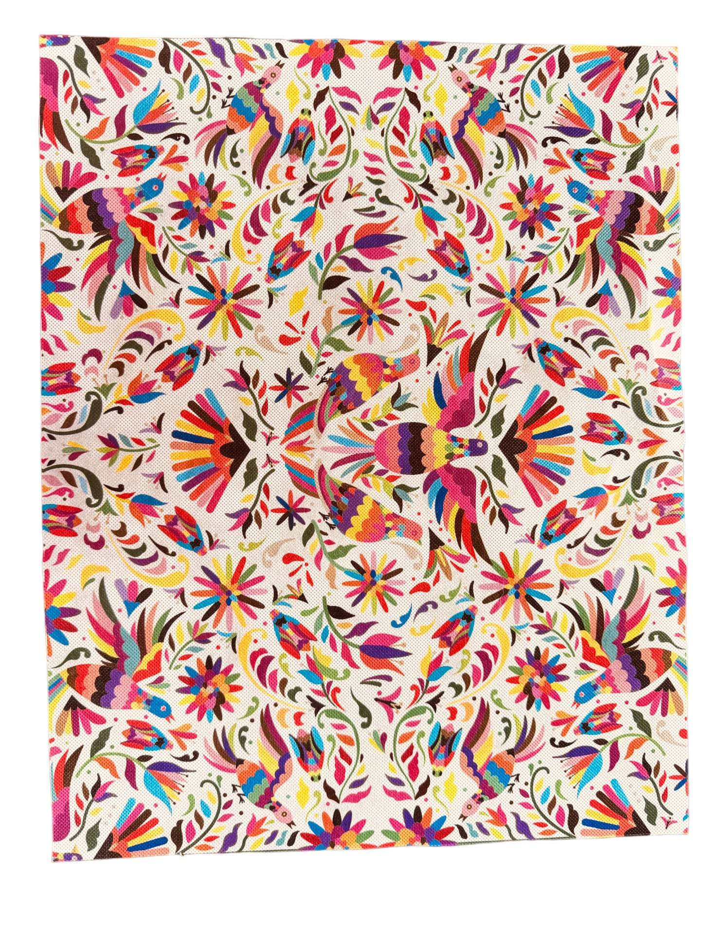 Individual estampado otomi en tela super ecológica