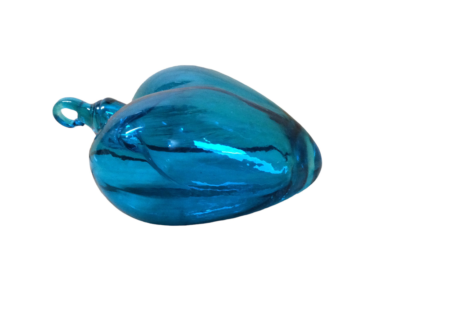 Corazón vidrio soplado pequeño - Azul