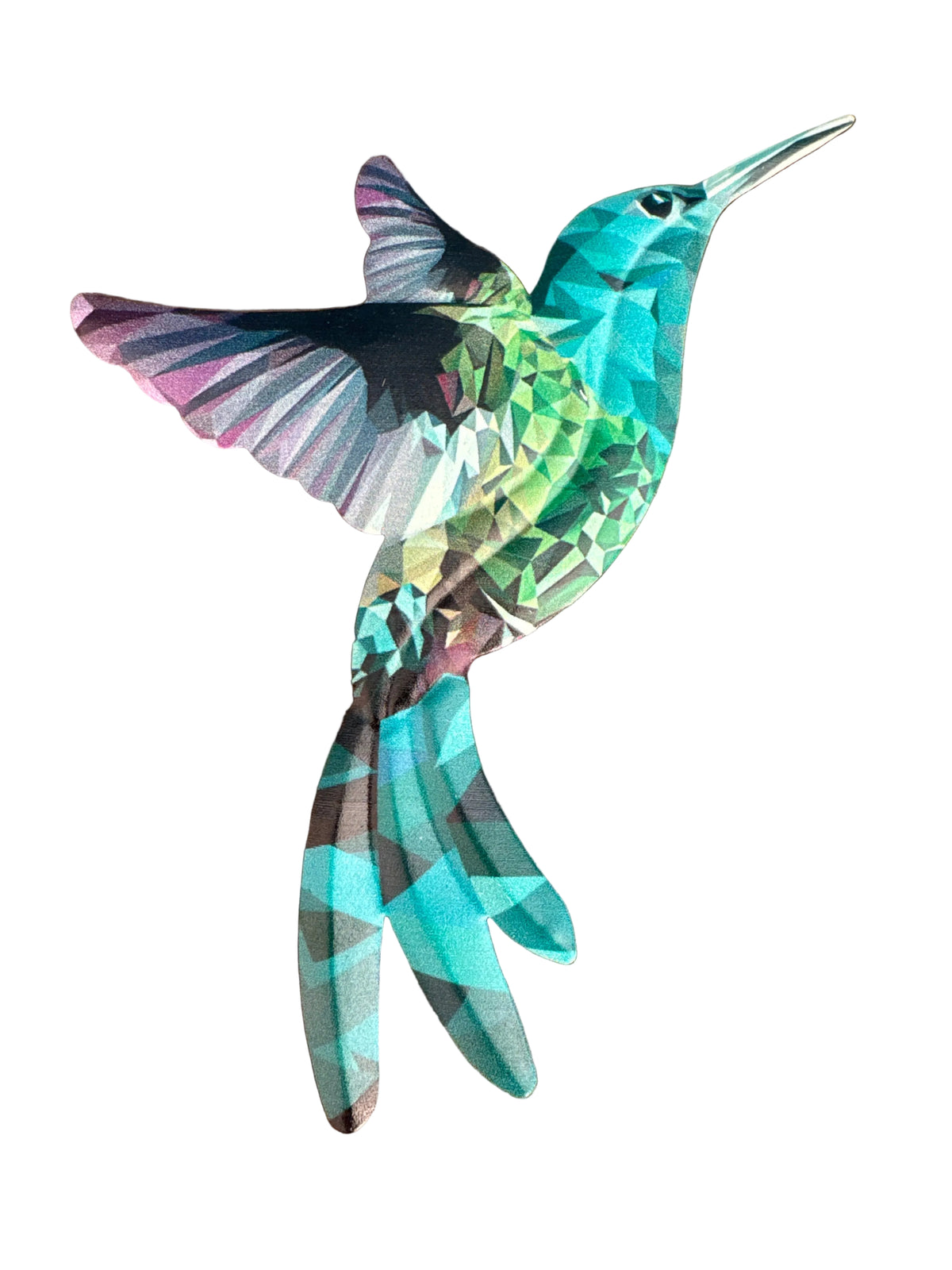 Aves colibrí metal pared