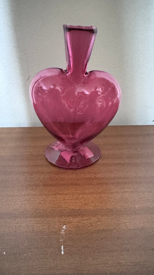 Florero corazón mediano rosado