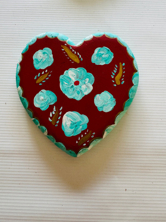 Corazon madera pintado