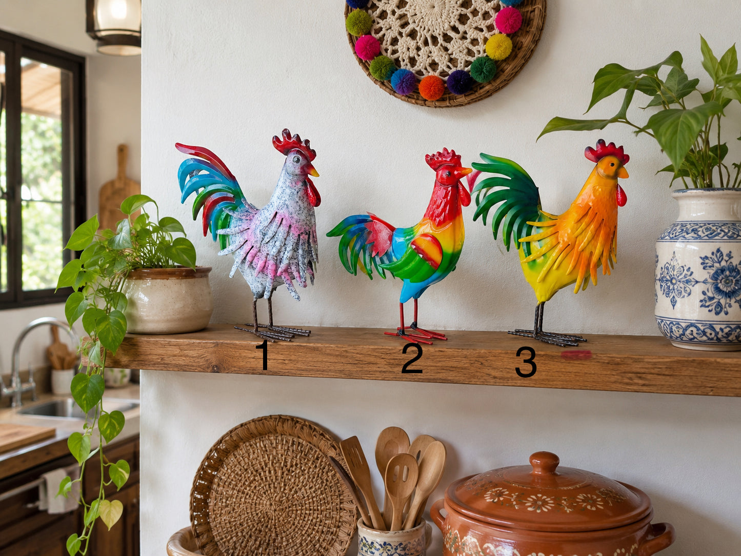Gallo en metal