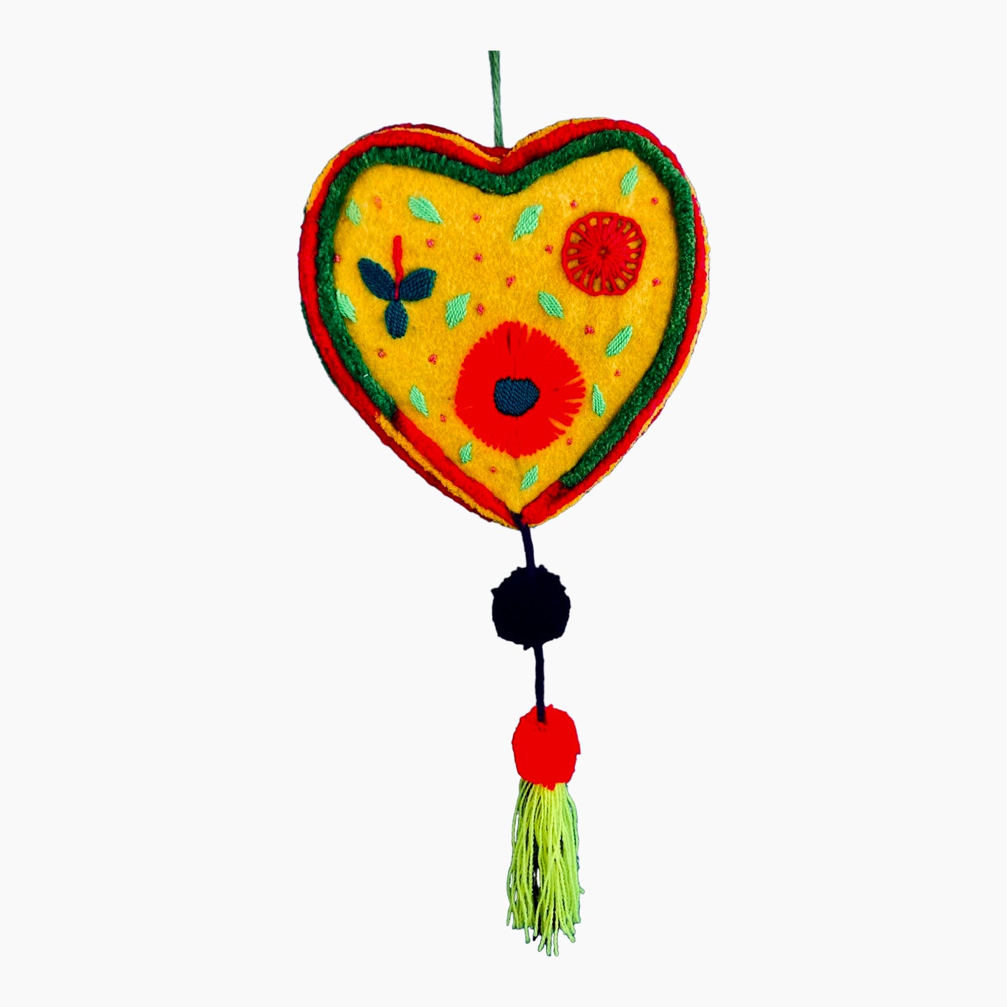 Corazón decorativo amarillo