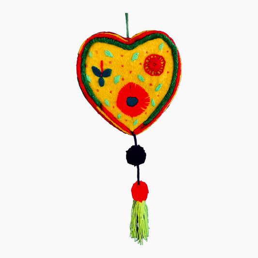 Corazón decorativo amarillo