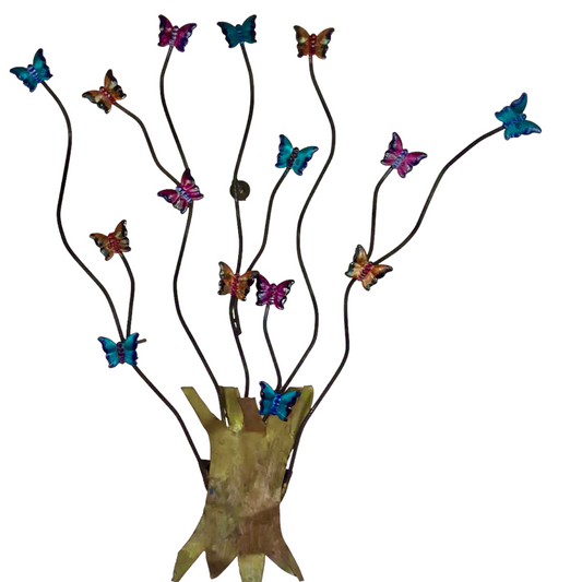 Árbol de la vida en metal mariposas